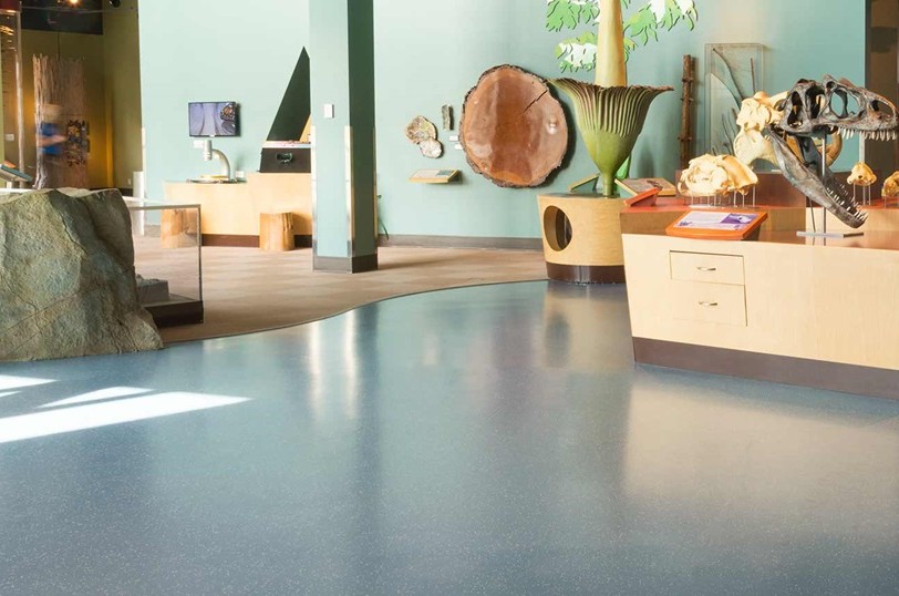 norament 926 satura flooring in a museum