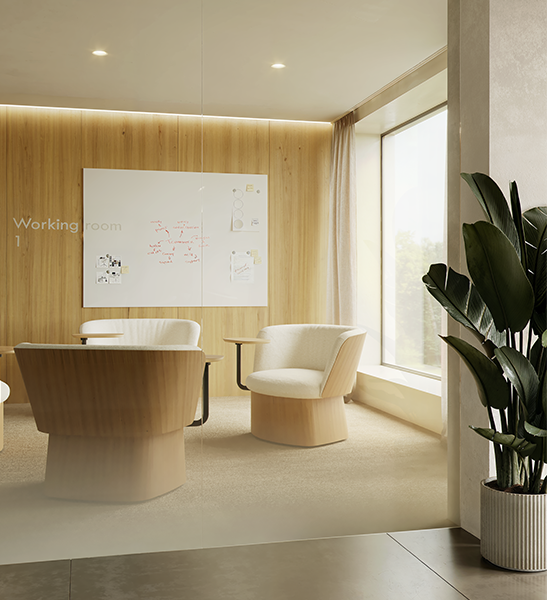 Viccaarbe Manto with tables used in a training room